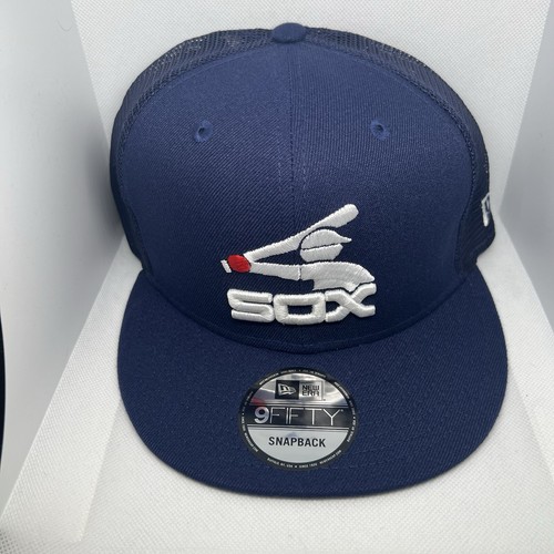 New Era 9Fifty Chicago White Sox Blue Snap Back Trucker Hat One Size 