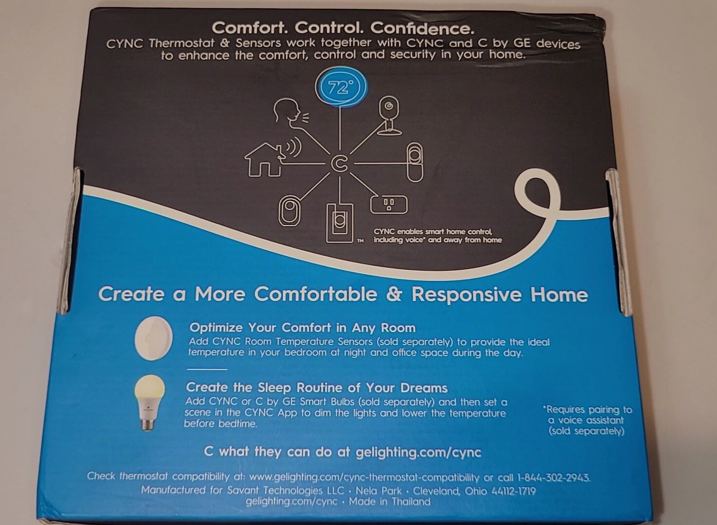 GE CYNC Smart Programmable Wi-fi Thermostat 
