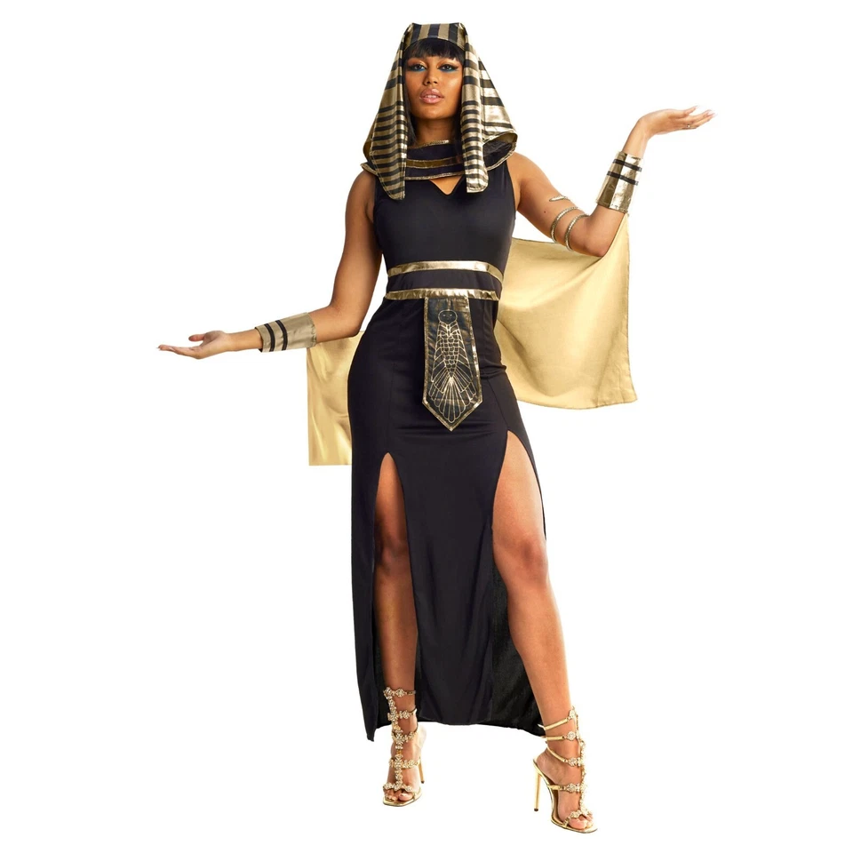 Women`s Cleopatra Costume S - 3XL Ladies Egyptian Queen Princess Dress Halloween - Image 2 of 4
