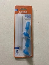 ✨NEW CAMELBAK Eddy Kids Bottle Accessory 2 Bite Valves and 2 Straws Ice Blue ✨