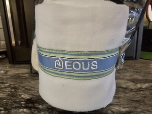 White EOUS Polo Wraps With Green And Blue Stripes - Set of 4