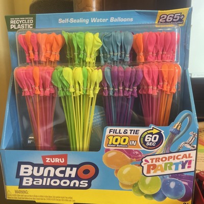 Zuru Bunch O Balloons Tropical Party 265 Rapid-Filling Self-Sealing NEW /Gift