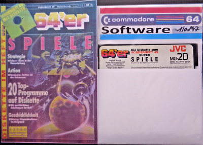 COMMODORE 64/128 -- SUPER GAMES (M&T - FLOPPY DISK FOR 64 SPECIAL ISSUE 49)