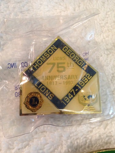 10 Lions Club State of Georgia Pins 1980s 1990s Top Hat 75 Year Jimmy Carter Etc - Picture 3 of 12