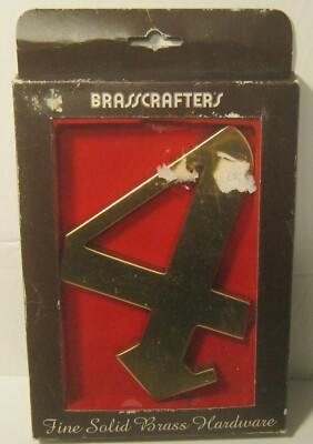 Vintage BRASSCRAFTERS Solid Brass #4 NEW in Worn Box!!!