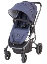 Valco Snap 4 Ultra Trend Stroller Denim Blue with Reversible Seat New Open Box