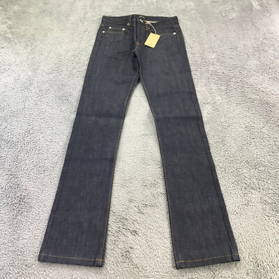 A.P.C New Cure H Jean Tres Etroit Mens 27x33 Button Fly Raw Dark