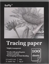 Tracing Paper 8.5X11 Inch, 100 Sheets Transparent Vellum Paper for Tracing Pads,