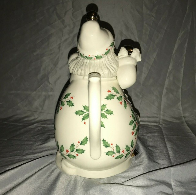 Christmas Lenox Holiday Santa Collection Holiday Santa Teapot Retired
