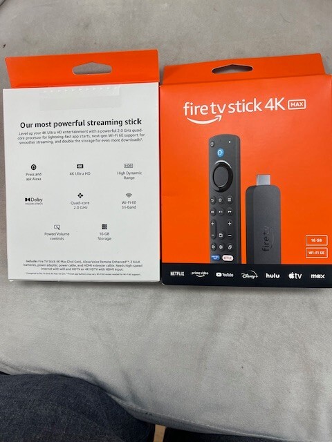 Amazon Fire TV Stick 4K Max 2nd Gen 16GB Wi-Fi 6E Newest Model 2023 ...