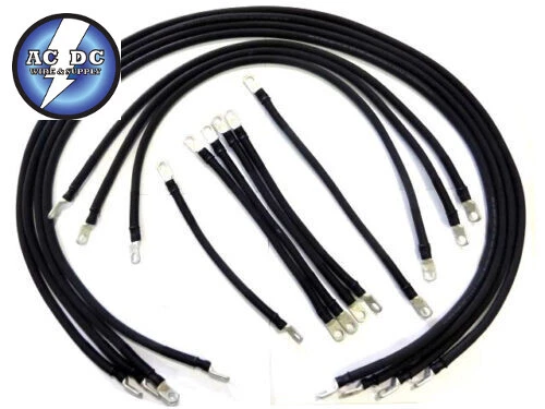 6 AWG HD Golf Cart Batteriekabel 13 Stück Schwarz TXT E-Z-GO Set HERGESTELLT IN DEN USA