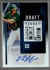 2020 Panini Contenders Draft Pick Ticket  2 Draft Blue #11 Nick Loftin Auto /99