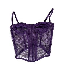 Corset Mesh Bustier Women M Demi Purple Festival Whimsigoth FairyGrunge Euphoria