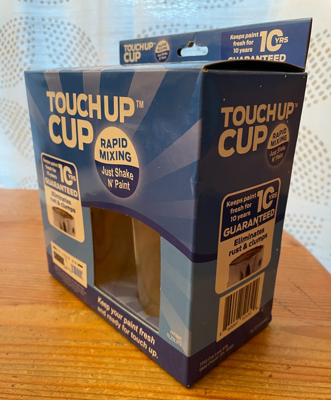 (2) Shark Tank TOUCHUP CUP 10 yr Paint Storage Containers "Just Shake N' Paint"