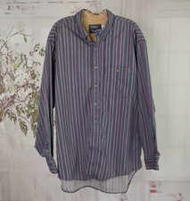 Wrangler Twenty X 17 1/2 34-35 Western Shirt Button Up Striped L/S Cowboy Rodeo