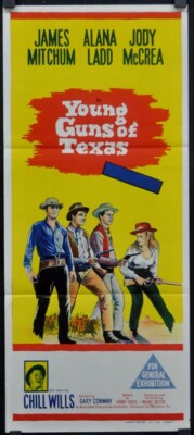 Jung Waffen Von Texas 1963 Original 13X30 Film Poster James Mitchum Alana Ladd