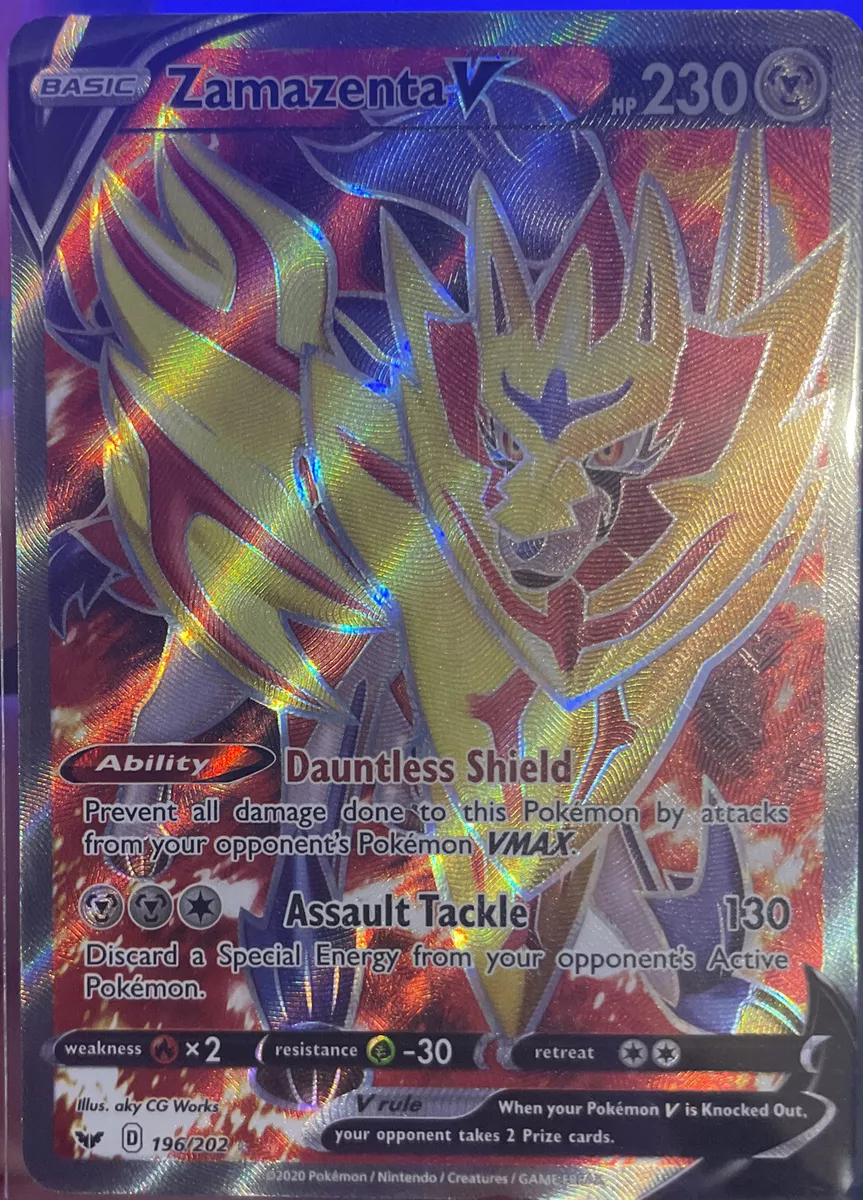 Zamazenta V 196/202 - Sword Shield Holofoil - Game Nerdz