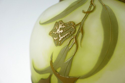Emile Galle Jugendstil Glas Vase Nancy, Eucalyptus 1905 - 08 Glass Art Nouveau - Bild 20 von 24