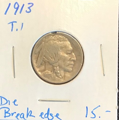 1913 Type I Buffalo Nickel Nice Details