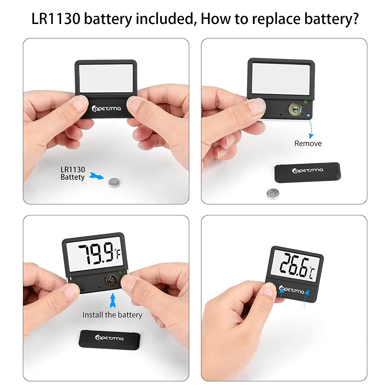 Aquarium Thermometer Digital Fish Tank Thermometer Accurate Reptile