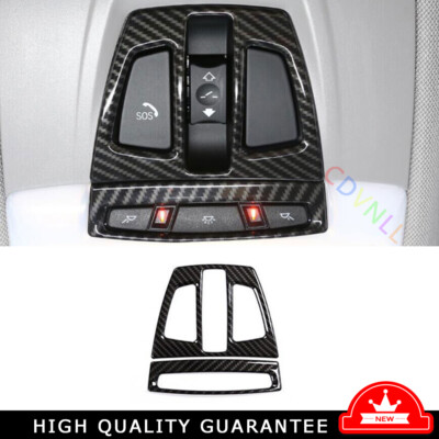 Front Reading Lamp Frame Cover Trim 1* Fit For BMW X2 F39 2018-2022 Carbon Fiber