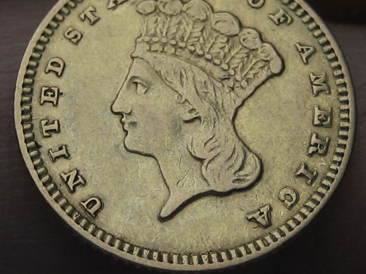 1889 $1 Gold Indian Princess One Dollar Coin- XF Details | eBay 