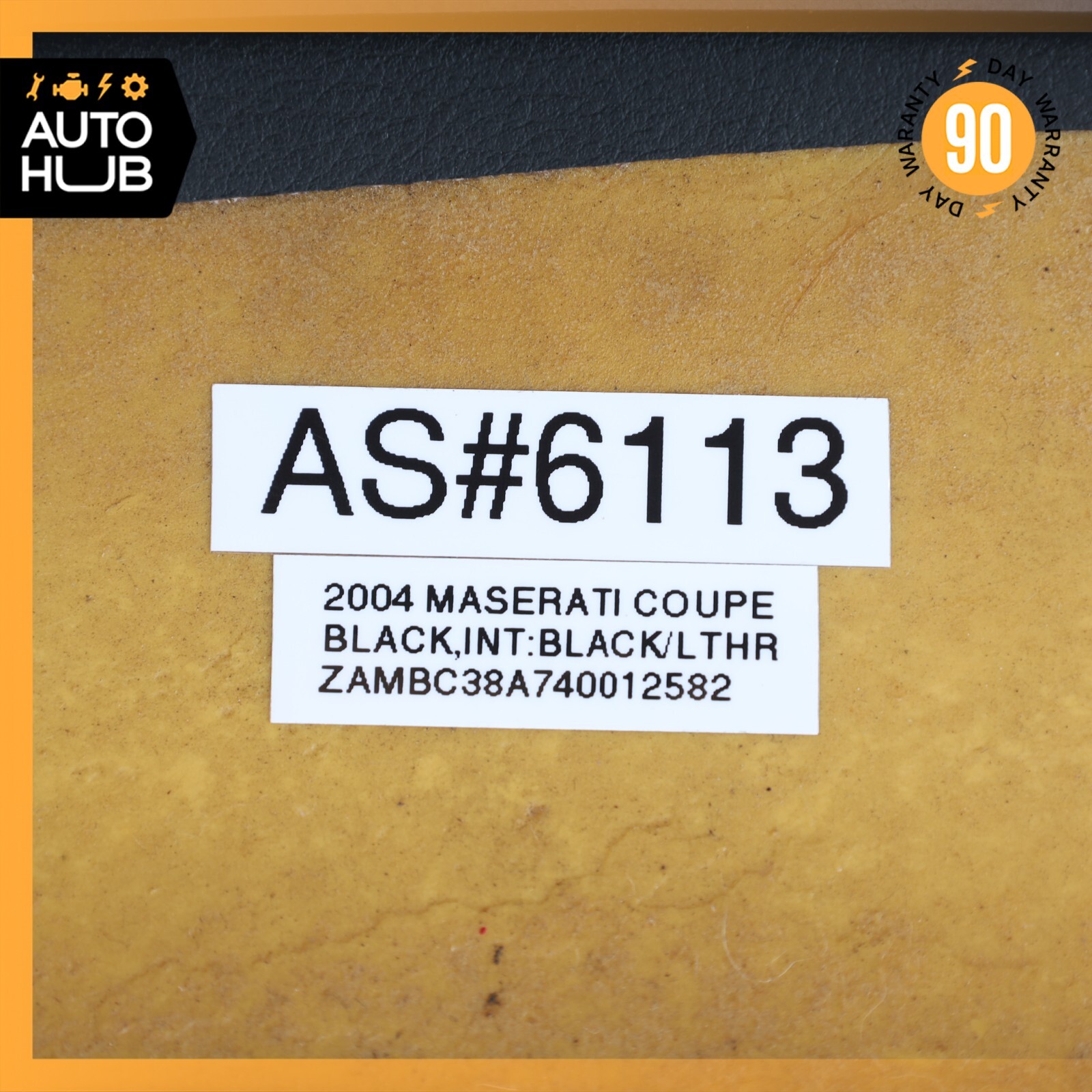 02-07 Maserati Coupe 4200 M138 Left Side Roof Headliner Trim Panel Black OEM
