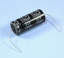 2pcs Marcon 2200uF 35V 105c Axial Electrolytic Capacitor 18X41mm