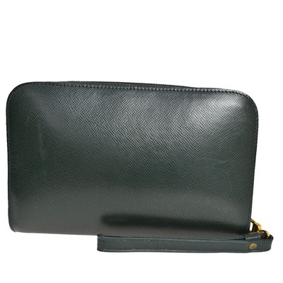 LOUIS VUITTON LV Logo BAIKAL Clutch Hand Bag Taiga Leather Epicea M30184 61YB705