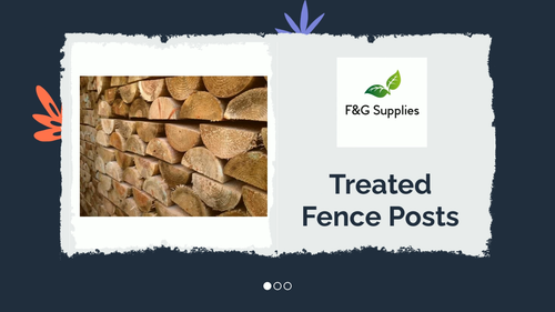 31 x Half Round Wooden Fence Posts 1.8m tall x 100mm dia. pressure ...