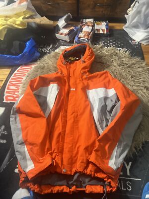 Helly Hansen Helly-Tech Lifa VTG Insulated Jacket Men s M Orange /Grey/White Ski