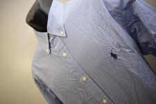 Polo Ralph Lauren Dress Shirt Custom Long Sleeve Plaid Mens Size 16.5 Large