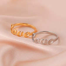 Quality Stainless Steel Engraved Letters 'Love' Elegant Motivational Ring