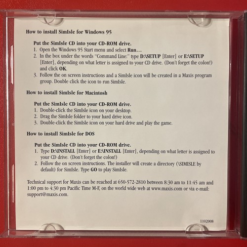 SIM ISLE Missions In The Rainforest PC Game CD ROM Maxis - Picture 3 of 3