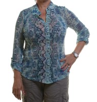 Inc International Concepts Printed Button-front Shirt M on sale Inc International Concepts Printed Button-front Shirt M on sale