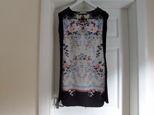 Dress“Oasis“Without Belt Black Multi Colour Size: XS SALE
