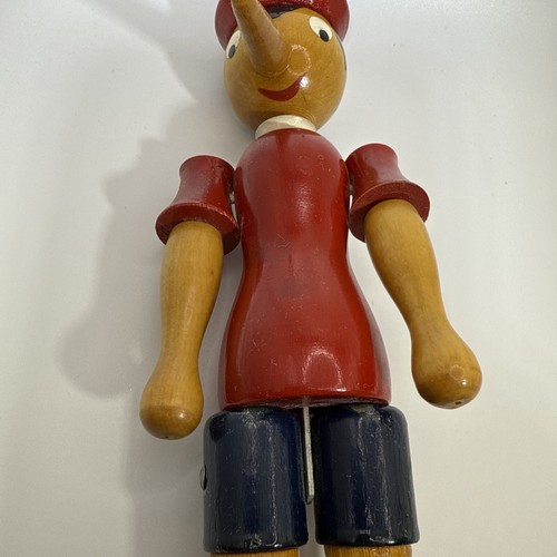 Antica RARA MaGi 1923? Pinocchio in legno 12 pollici Made in Italy - Foto 5 di 17
