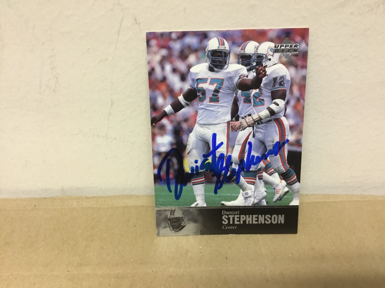 Dwight Stephenson (A) Autographed Card - 1997 UD NFL Legends Football - Dolphins