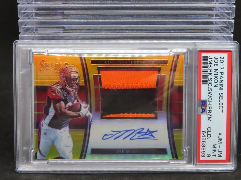 Joe Mixon Panini Select Jumbo Rookie Signature Swatch Prizm #JMJM Gold