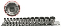 BGS 13X NüSse Gear Lock 12 Kant Zoll Metrisch Vielzahn Torx SteckschlüSsel Nuss
