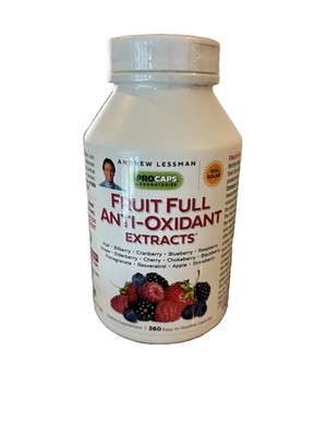 ANDREW LESSMAN Fruit Full Anti-Oxidant Extracts 360 CT Easy to Swallow Capsules 