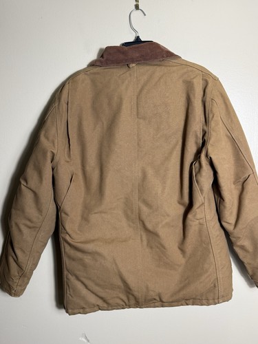 Carhartt Duck Chore Coat Jacket Brown Quilt Lined USA Workwear L - Picture 4 of 14