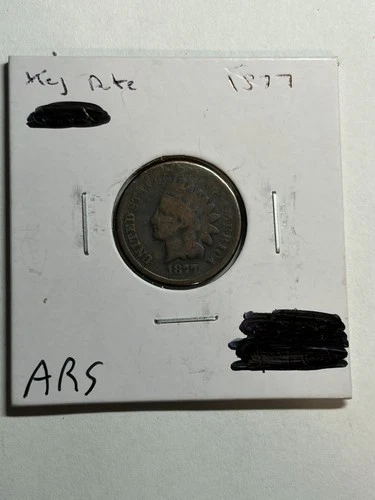 1877 Indian Head Cent Nice VG Detail Key Date