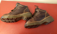1990 s Made In England. DR MARTENS 8542 Chunky Platform Leather Boots, Women s 4