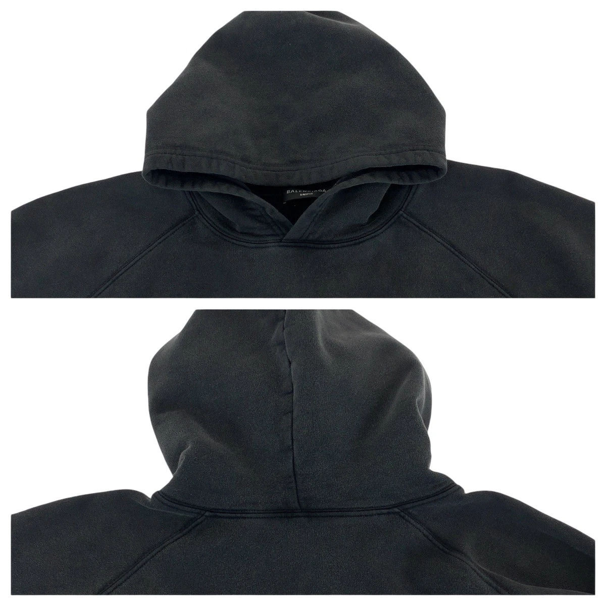 Felpa con cappuccio BALENCIAGA 22AW Taping logo PJ87 697879 TMVH2 Parker cotone nero