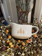 Primitives by Kathy Winter Trees Gravy Boat, Double-Sided - NWT