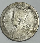 Early 20th Century Silver Canadian Quarter Date Worn Off.