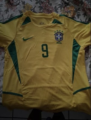 Купить brazil ronaldo 9 world cup 2002 home yellow soccer football