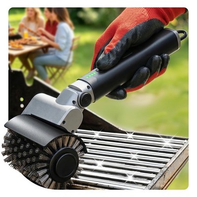 Grill Brush for Outdoor Grill, 3-Speed Rotating BBQ Grill Brush, 5000mAh Rech...