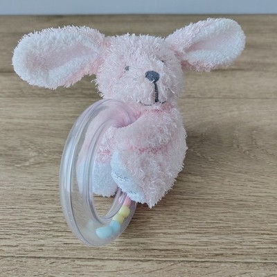 Bruin Snuggle Chums Pink Bunny Hase Rassel Beißring Toys R Us Plüschtier selten